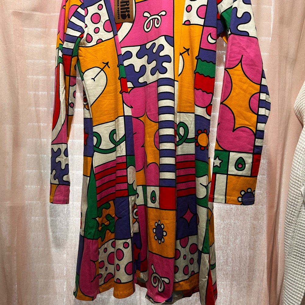 Nooworks Multicolor Graphic Long Sleeve Dress